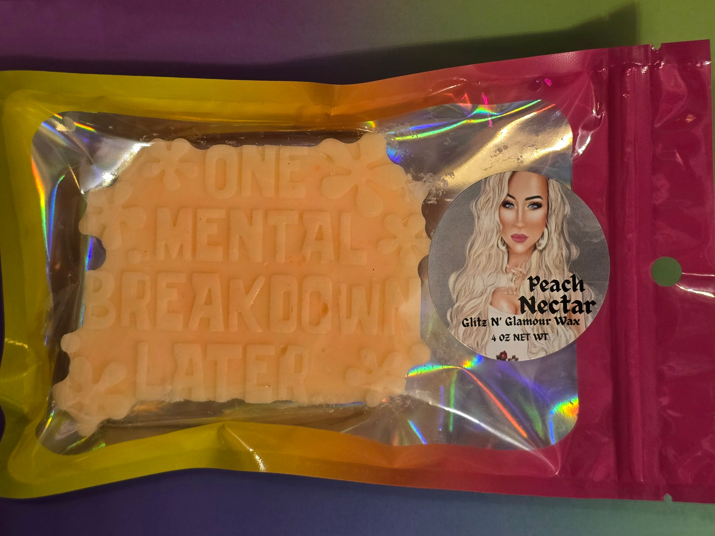 Peach Nectar Scented *One Mental Breakdown Later* (Said in your Best SpongeBob Voice) 🤣 Large Sliceable Wax Tart