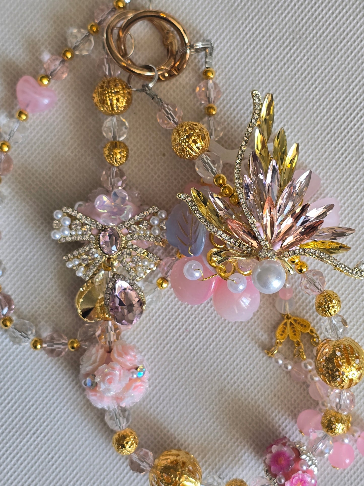 Butterfly Rhinestone Style Phone Charm, Bag Charm