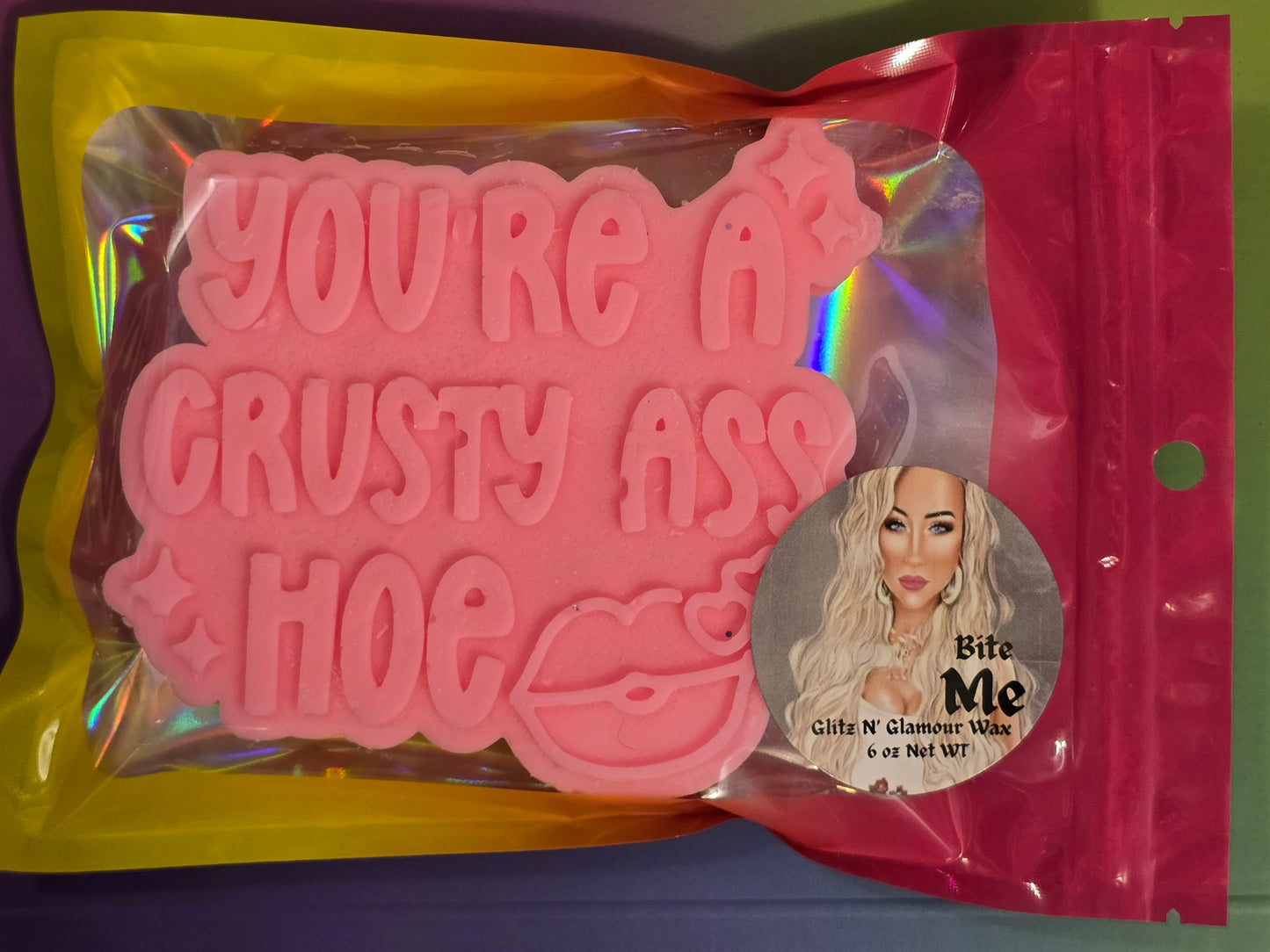 Bite Me Scented *You're A Crusty A*s Hoe* 🤣 HUGE Sliceable Wax Brick