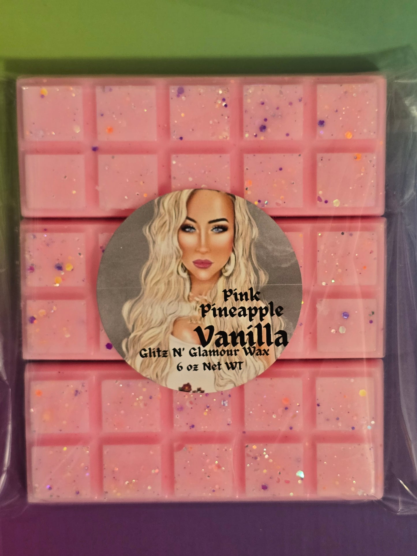 Pink Pineapple Vanilla Scented Small Snap Bar Set (Color of Snap Bars are Subject to Change)