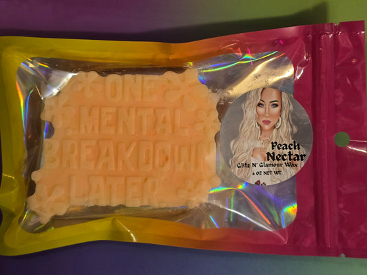 Peach Nectar Scented *One Mental Breakdown Later* (Said in your Best SpongeBob Voice) 🤣 Large Sliceable Wax Tart
