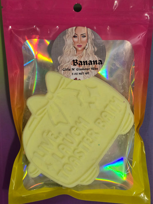 Banana Scented *Live, Laugh, Toaster Bath* 🤪 HUGE Sliceable Wax Brick