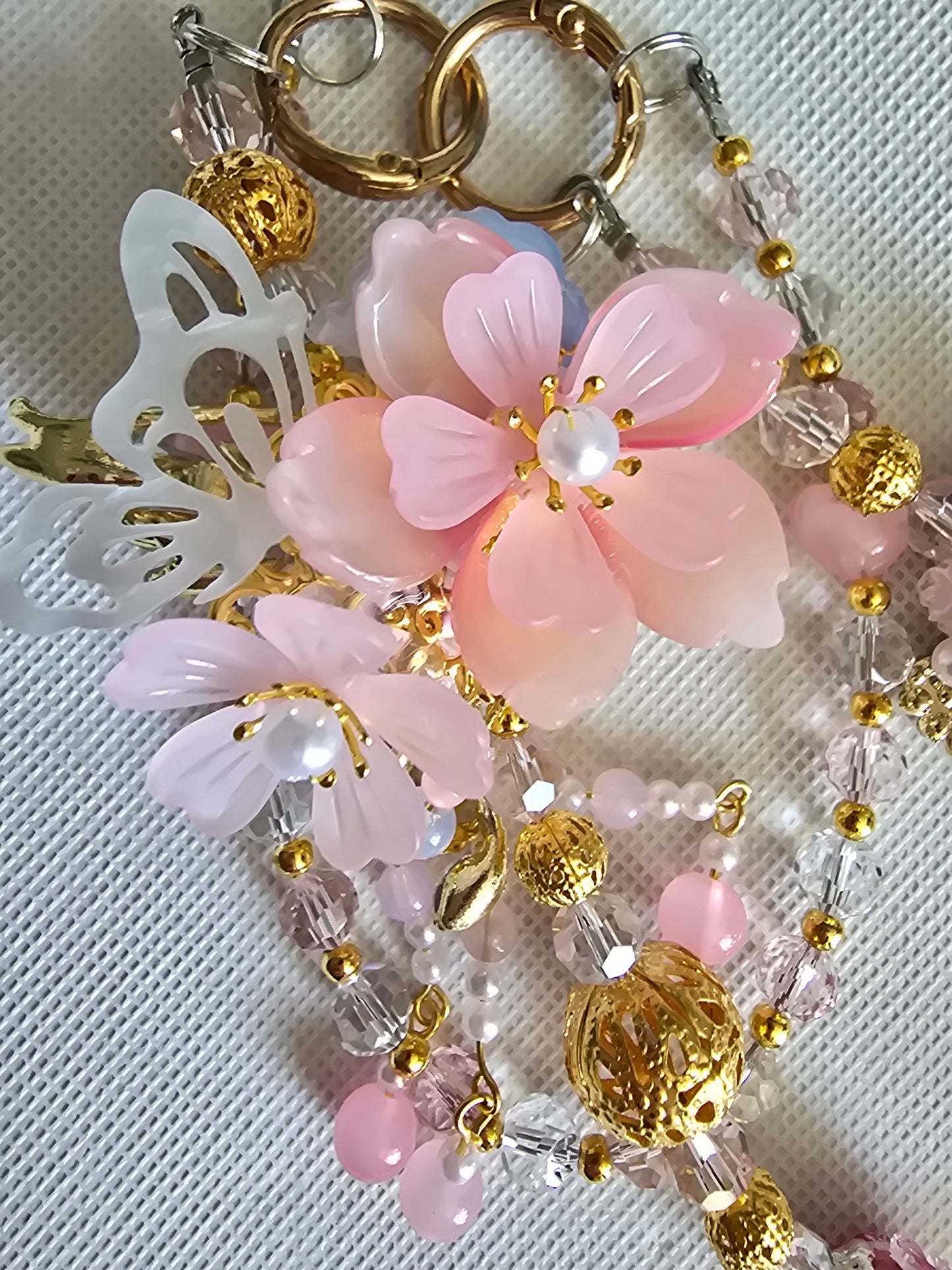 Butterfly Rhinestone Style Phone Charm, Bag Charm