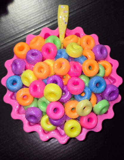 Fruity Loops 19-20 OZ Actual Cereal Bowl of Scented Wax! Slice this up and enjoy!