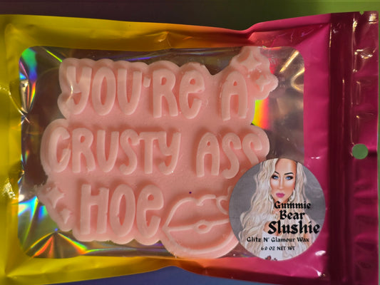 Gummie Bear Slushie Scented *You're A Crusty A*s Hoe* HUGE Sliceable Wax Brick 🤣